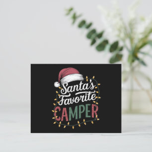 Cartão Postal De Festividades Presente de Natal de Acampamento Favorito do Papai