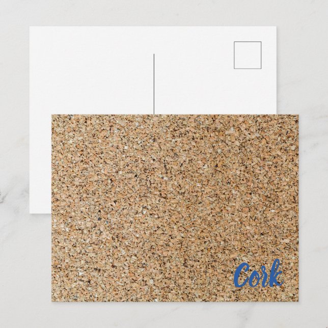 Cartão Postal De Festividades Presente de textura e estrutura de cortiça (Frente/Verso)