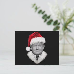 Cartão Postal De Festividades Presente do Chapéu de Papai Noel Engraçado do Nata