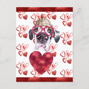 Cartão Postal De Festividades Presente do Dia dos Namorados para Amante de Cães