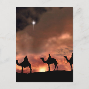 Cartão Postal De Festividades Presentes da cena da natividade para o Natal