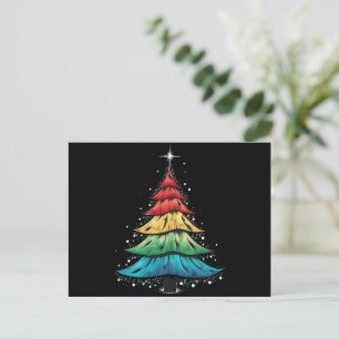 Cartão Postal De Festividades Presentes de Árvore de Natal do Orgulho LGBTQ Gay