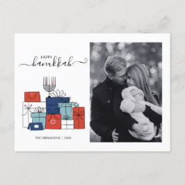 Cartão Postal De Festividades Presentes de Hanukkah & Postais de Foto de Férias 