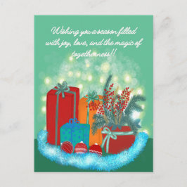 Cartão Postal De Festividades Presentes de Natal