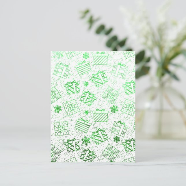 Cartão Postal De Festividades Presentes de Natal 7 (Em pé/Frente)