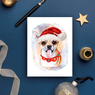 Cartão Postal De Festividades Presentes de Natal de Chihuahua para Amantes de Cã