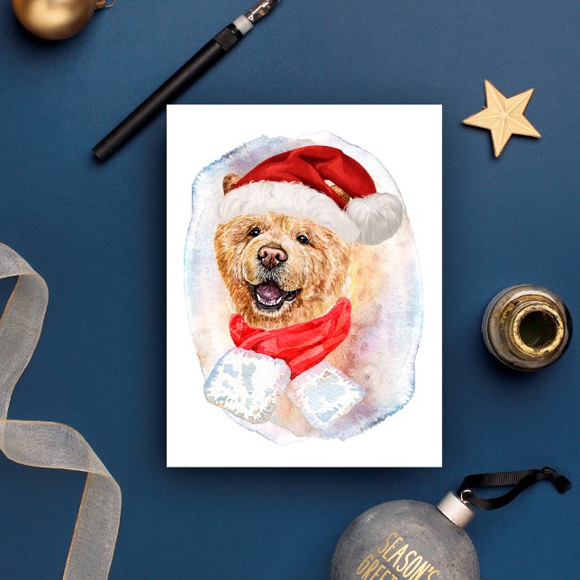 Cartão Postal De Festividades Presentes De Natal De Chow Para Cães Amantes (Criador carregado)