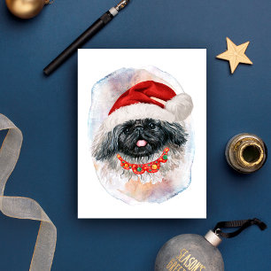 Cartão Postal De Festividades Presentes de Natal para Amantes de Cães da Raça Pe