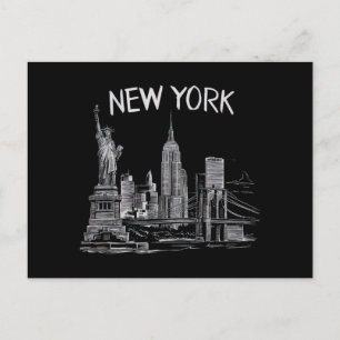 Cartão Postal De Festividades Presentes de Nova York para Homens Mulheres Cidade