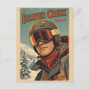 Cartão Postal De Festividades Presentes de Steamboat Springs Colorado rios vinta