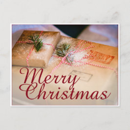 Cartão Postal De Festividades Presentes festivos como motivo de Natal