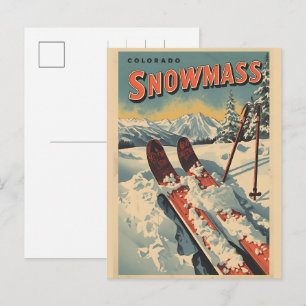 Cartão Postal De Festividades presépio SNOWMASS inverno álamo Colorado esqui pre