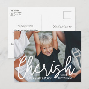 Cartão Postal De Festividades Preserve Cada Memória Moderno Foto de Família Pers