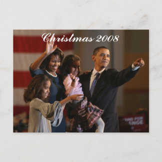 Cartão Postal De Festividades Presidente Obama Primeira Família