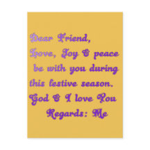 Prezado amigo Joy and Peace Personalizar produto