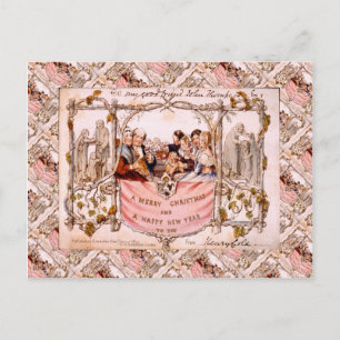 Cartão Postal De Festividades Primeiro cartão de Natal, Inglaterra 1846