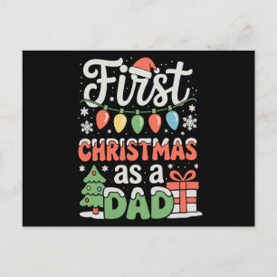Cartão Postal De Festividades Primeiro Natal como Pai Novo Papai 1º Natal