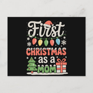 Cartão Postal De Festividades Primeiro Natal Como Papai Nova Mamãe 1º Natal