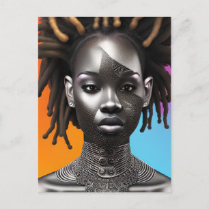 Cartão Postal De Festividades Príncipe Negro Melanin Boys Páscoa Caça-Ovo Arco-Í