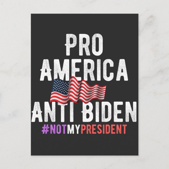 CARTÃO POSTAL DE FESTIVIDADES PRO AMERICA ANTI BIDEN (Frente)