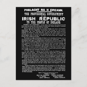 Cartão Postal De Festividades Proclamação da Ascensão páscoa da República Irland