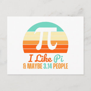Cartão Postal De Festividades Professor de Matemática Engraçado 14 de Março Merc