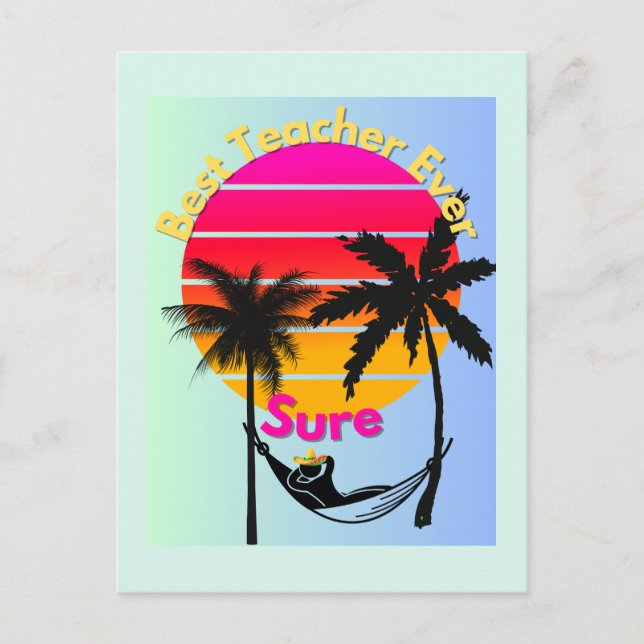 Cartão Postal De Festividades Professor do Ano: Claro (Frente)
