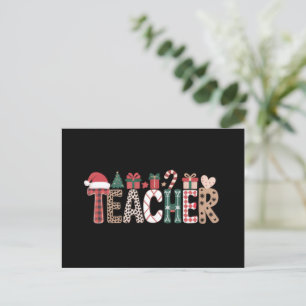 Cartão Postal De Festividades Professor Natal Vida Ensinar Amor Inspirador 