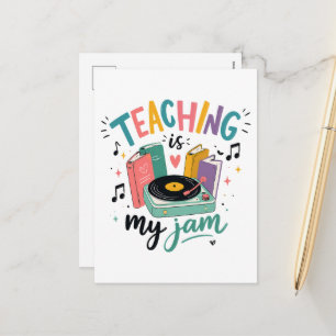 Cartão Postal De Festividades Professor Retro É Minha Paixão Vinil Professor