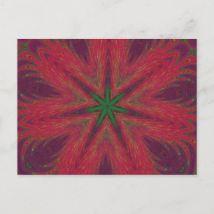 Cartão Postal De Festividades Psychedelic Christmas Kaleidoscope