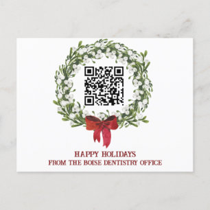 Cartão Postal De Festividades QR para pequenas empresas corporativas