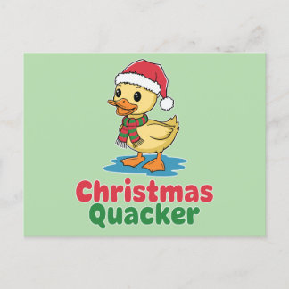 Cartão Postal De Festividades Quacker de Natal