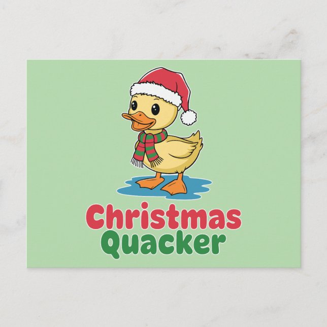 Cartão Postal De Festividades Quacker de Natal (Frente)