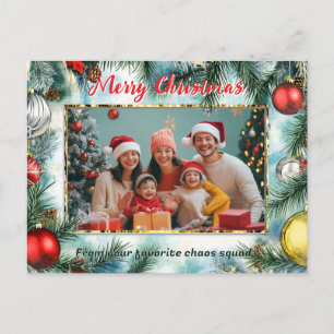 Cartão Postal De Festividades Quadro de fotos favorito dos papais noeis