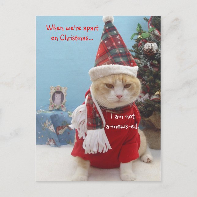 Cartão Postal De Festividades Quando nós estivermos separados no Natal…,… (Frente)