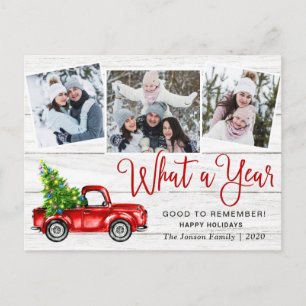 Cartão Postal De Festividades Que ano de FOTO da russa do caminhão vermelho