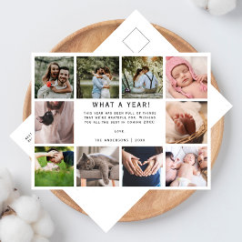 Cartão Postal De Festividades Que Colagem de Fotos Moderna de 10 Anos