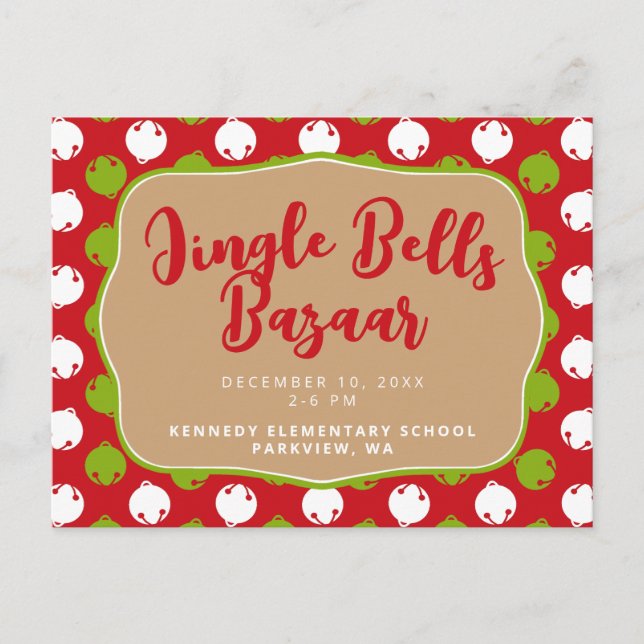 Cartão Postal De Festividades Que Divertido! Cartaz dos sinos de Natal (Frente)