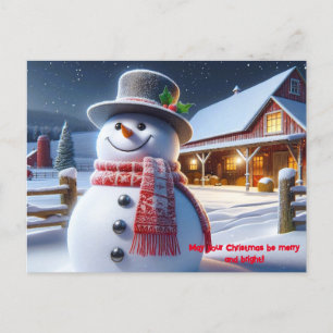 Cartão Postal De Festividades Que seu Natal seja feliz e brilhante!