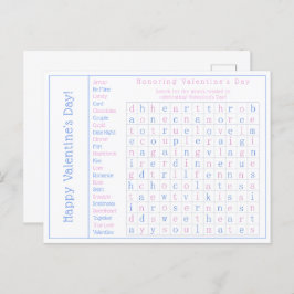 Cartão Postal De Festividades Quebra-cabeça de Pesquisa Personalizada do Word, D