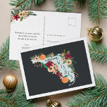 Cartão Postal De Festividades Queijos Quentes Da Flórida<br><div class="desc">Enviem saudações do estado do sol com estes cartazes cartazes encantadores com um mapa da silhueta do estado da Flórida enfeitiçado com laranjas, verde-luxuoso e flores tropicais em um fundo escuro com uma borda branca. "Desejos Quentes" aparece em dentro de tipografia branco, escrita à mão, na forma do estado, juntamente...</div>
