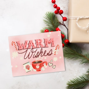 Cartão Postal De Festividades Quentes Desejos Feriados Quentes de Candy de Cacau