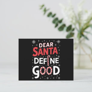 Cartão Postal De Festividades Querido Papai Noel Defina Boas Festas de Natal Xma
