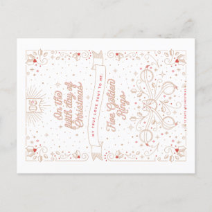 Cartão Postal De Festividades QUINTO DIA do NATAL/cartão do Natal