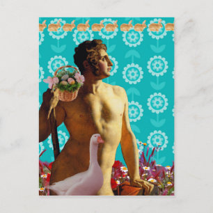 Cartão Postal De Festividades Rainbow Easter