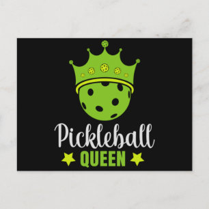 Cartão Postal De Festividades Rainha do Pickleball Engraçado Rainha do Pickle Ba