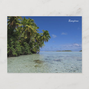 Cartão Postal De Festividades Rangiroa Blue Lagoon Polinésia Francesa