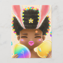 Cartão Postal De Festividades Rapariga de Melanin, Rainha Mágica de História Neg