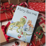 Cartão Postal De Festividades Raptor de Tiranossauro de Natal do Dinossauro Rex<br><div class="desc">Este design pode ser personalizado na área fornecida pela alteração da foto e/ou do texto. Ou pode ser personalizado clicando em Personalizar este Modelo e, em seguida, escolhendo o clique para personalizar mais a opção e excluir ou alterar a cor do plano de fundo, adicionar texto, alterar a cor ou...</div>