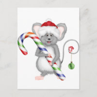 Rato de Natal bonito com Papai Noel